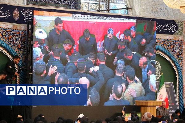 وداع با پیکر مطهر شهید حسین امیرعبدالهیان در شهرستان ری