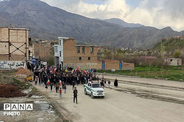 مراسم راهپیمایی اربعین شهادت قائد امت در شهر بار نیشابور-۱
