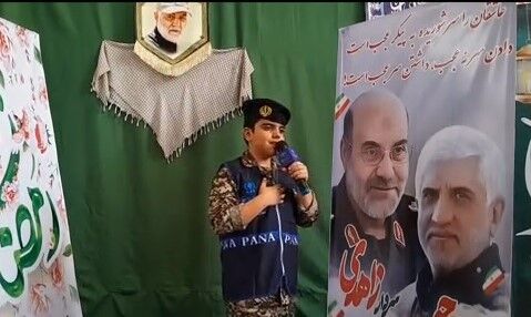 رجزخوانی خبرنگار پانا برای رژیم منفور صهیونیستی به مناسب شهادت سردار زاهدی