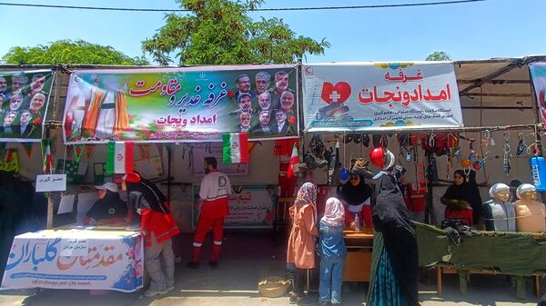حضور فعال هلال احمر مارگون در نمایشگاه عید غدیر با ارائه خدمات امدادی و آموزشی