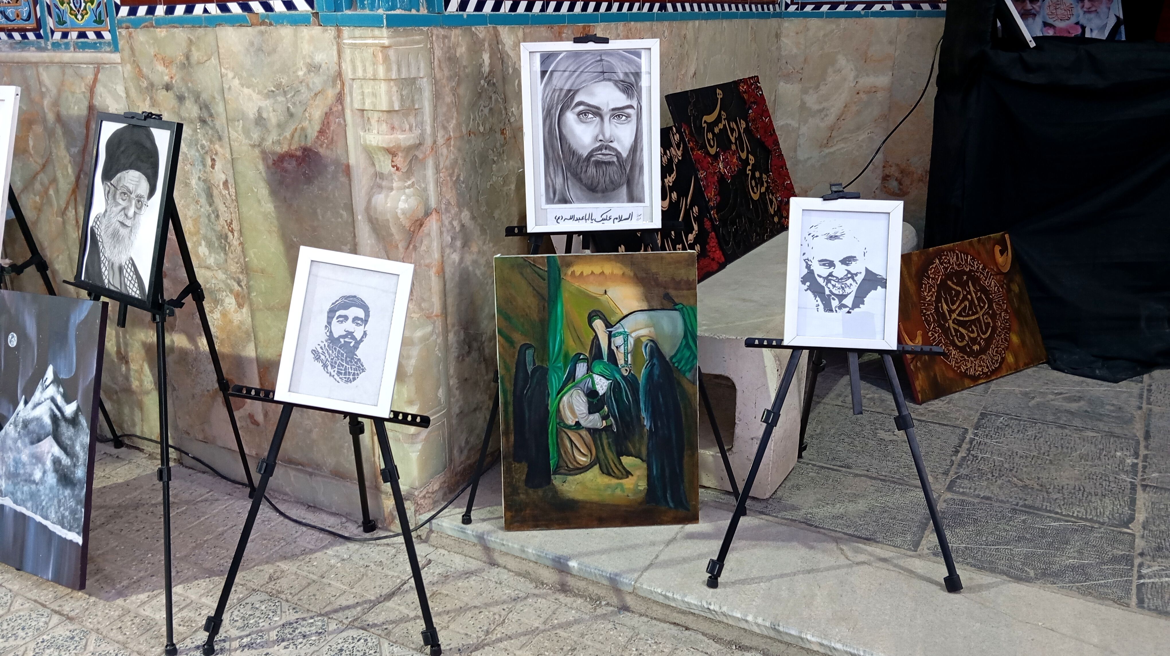 نمایشگاه آثار هنرجویان هنرستان حضرت زهرا(س) شهرستان بن