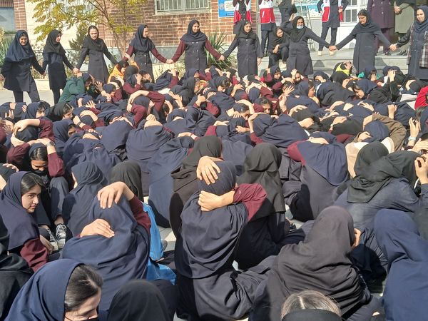 برگزاری مانور زلزله در مدارس تربت حیدریه 