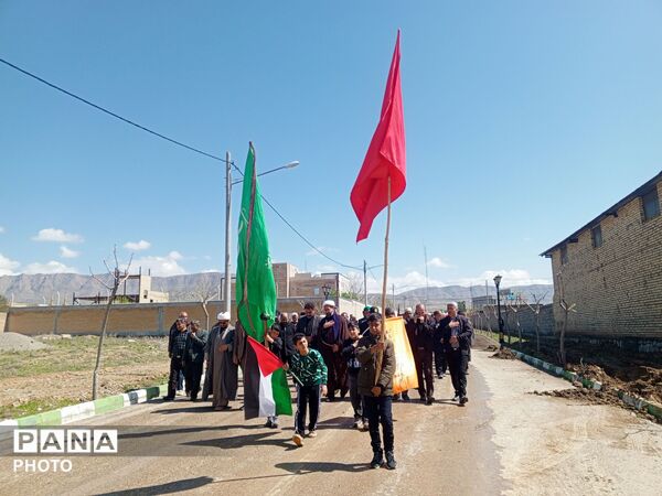مردم شهر تیتکانلو در سوگ چهلمین روز شهادت رهبر معظم انقلاب