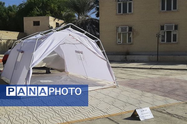 مانور دانش‌آموزی پدافند غیر عامل در شهرستان میناب