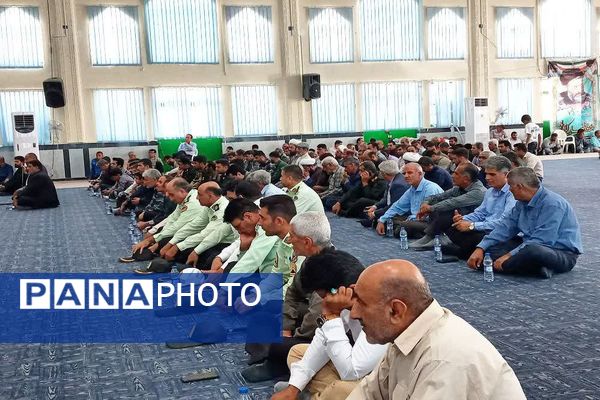 برگزاری مراسم بزرگداشت شهدای ۷ تیر و چله شهدای خدمت در شهرستان باشت