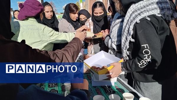 برپایی موکب به‌مناسبت شهادت حضرت زهرا(س) در مدرسه نمونه حجاب