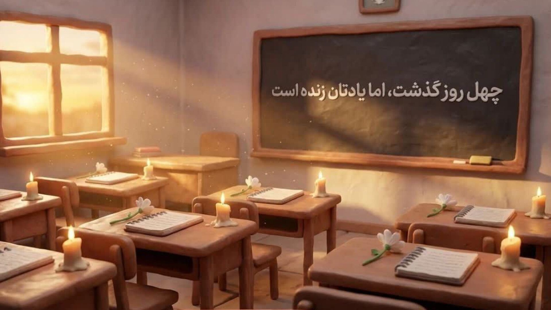 چهلمین روز شهادت دانش‌آموزان عزیز مدرسه «شجره طیبه» شهرستان میناب