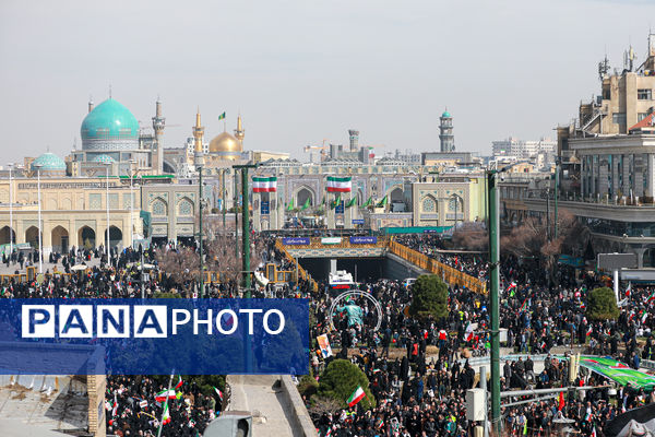 شکوه 22 بهمن مشهد مقدس از نمای هوایی
