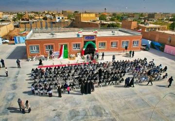 دبستان ۶کلاسه روستایی فدافن با حضور مسئولان شهرستان کاشمر افتتاح شد 