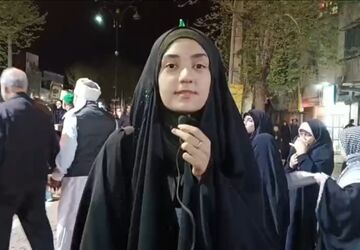 واکنش مردم به تصویر رهبرشهیدمان و پرچم ایران