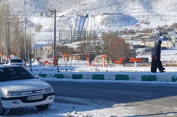 اولین برف پاییزی در شهرستان کوهرنگ