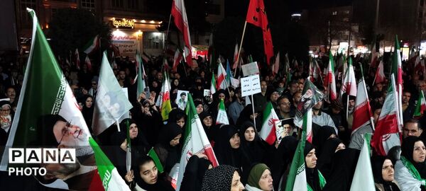 مراسم باشکوه وداع با پیکر دو شهید مطهر در نیشابور 