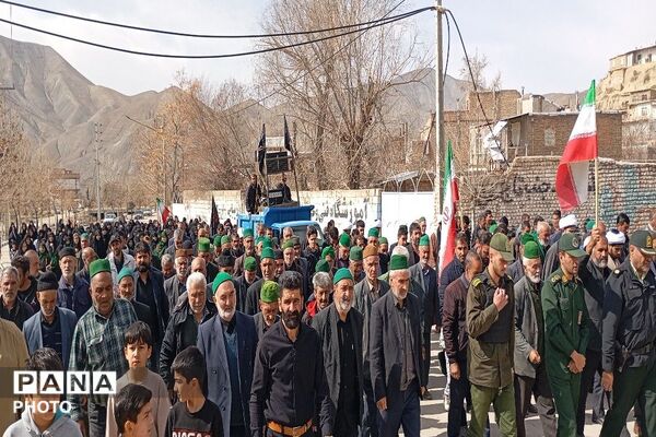 حضورخودجوش مردم سادات شهر بار به مناسبت شهادت حضرت آیت الله خامنه ای 