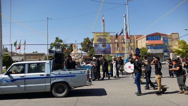 مراسم سوگواری احلی من العسل در شهرستان صالح آباد