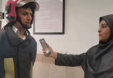 روایت دانش آموز خبرنگار ناحیه ۲ از حضور آتش‌نشان در مدرسه پوررضایی