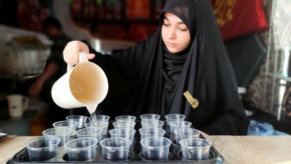 مشارکت نوجوانان عاشورایی در مراسم جاماندگان اربعین حسینی