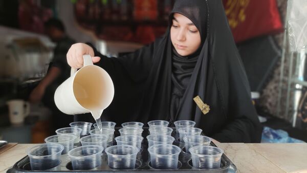 مشارکت نوجوانان عاشورایی در مراسم جاماندگان اربعین حسینی