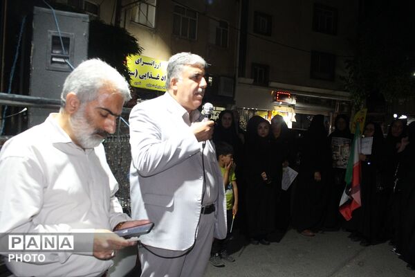 گردهمایی معلمان چهاردانگه در موکب فرهنگیان تجمعات شبانه