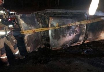 مرگ کودک ۱۰ ساله در پی تصادف و حریق خودروی پیکان در بزرگراه تهران-کرج