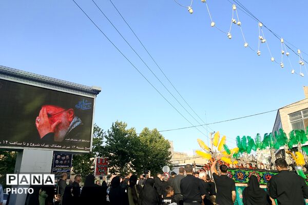 استقبال پرشور مردم شهرک امیریه از کاروان نمادین اسرای کربلا