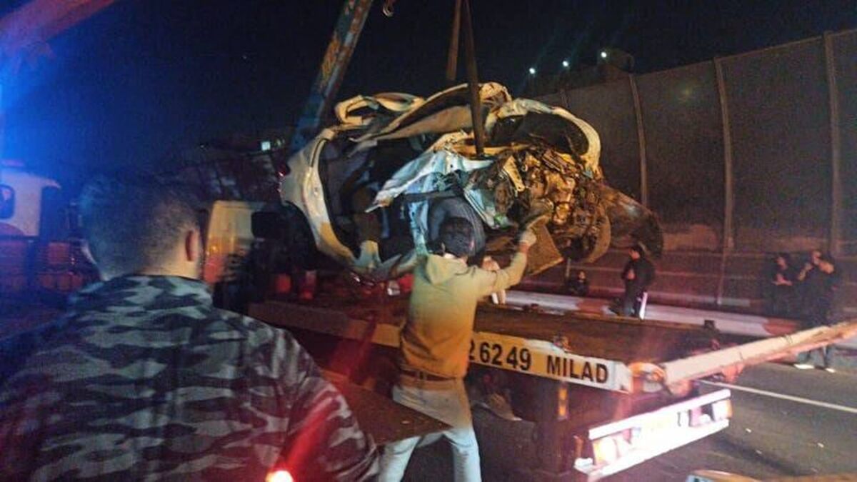 مرگ 2 جوان در حادثه واژگونی پژو ۲۰۶ در بزرگراه حکیم