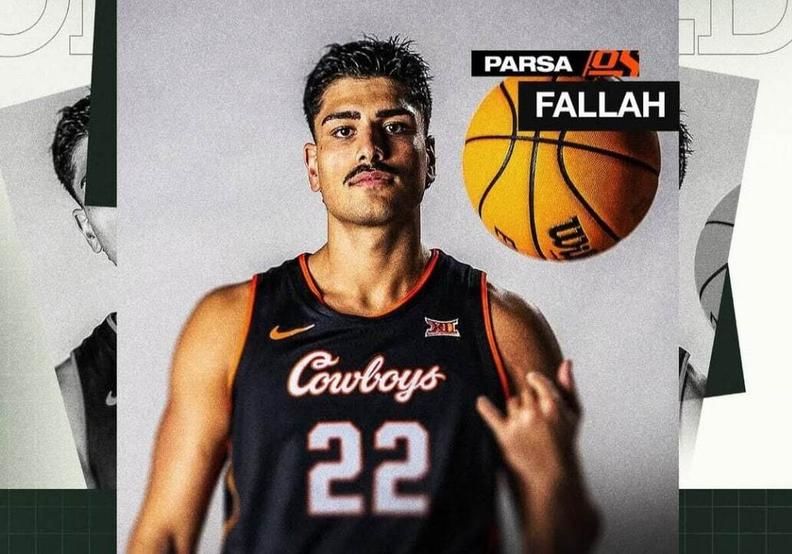 آسمان خراش ایرانی در اردوگاه کالج اوکلاهاما استیت در لیگ NCAA آمریکا 