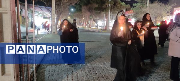 مراسم تشییع نمادین فاطمه زهرا(س)  در مسجد محمد رسول الله(ص) شهرستان شیروان