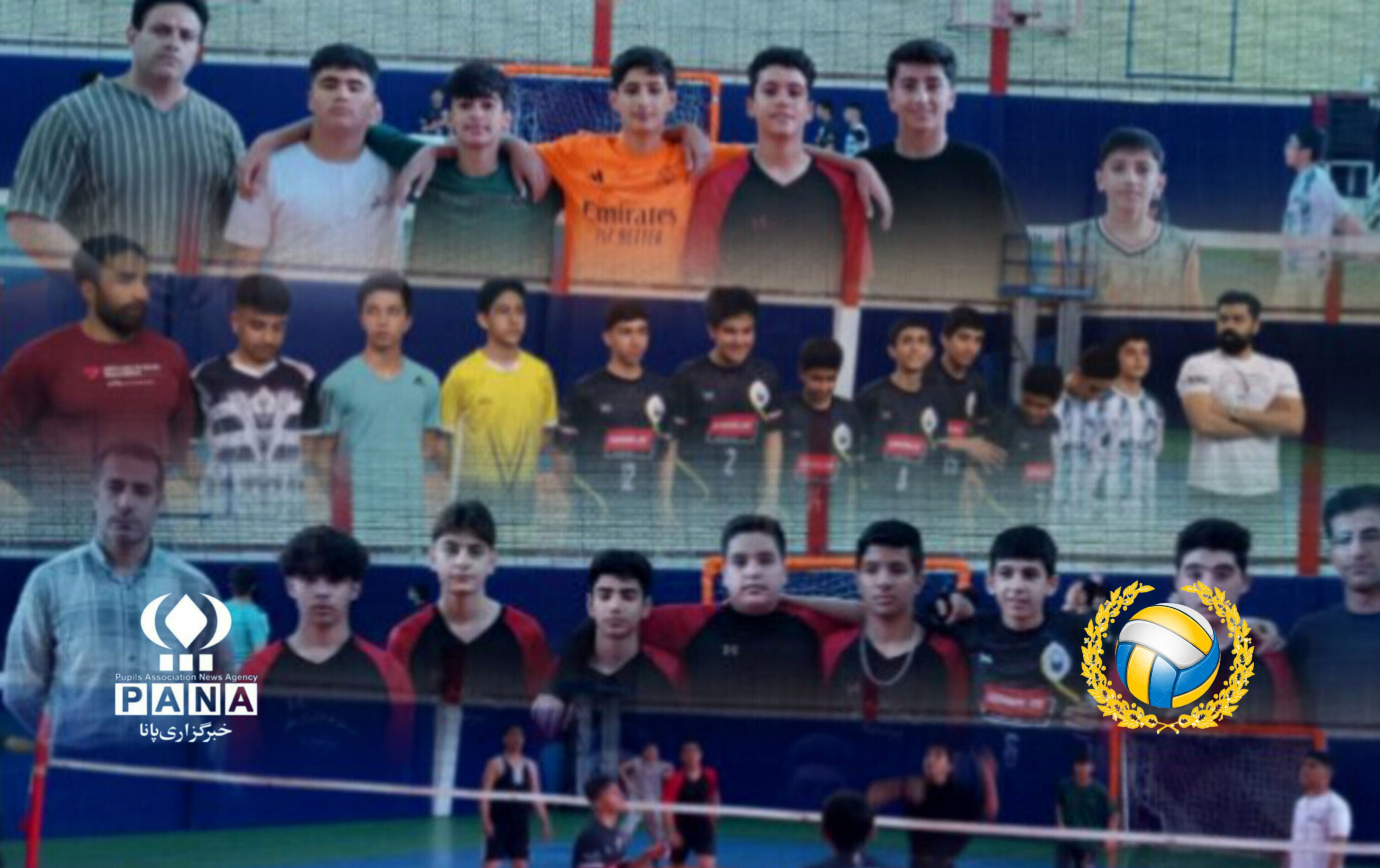 رقابت پرشور دانش‌آموزان در میدان والیبال