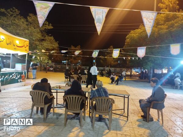 زمزمه‌ی ولایت و شکوه خدمت در موکب مرام مهدوی در شب غدیر