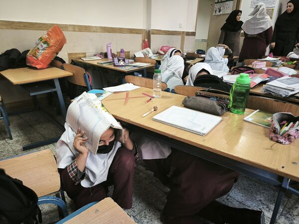 مانور زلزله در دبستان شطیطه۲