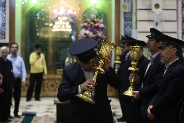 جشن عید مبعث در شب و روز بارانی حرم حضرت معصومه(س)