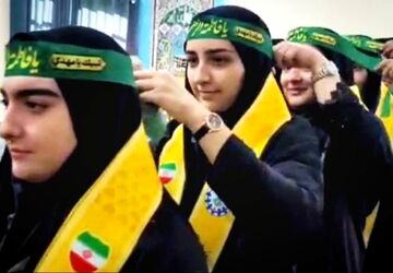 دبیرستان علامه طباطبایی منطقه کشاورز در سوگ فاطمیه