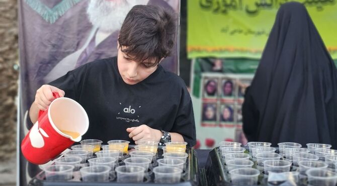  طنینِ «لبیک یا حسین» در مسیر تپه نورالشهدا تا آستان مقدس امامزادگان