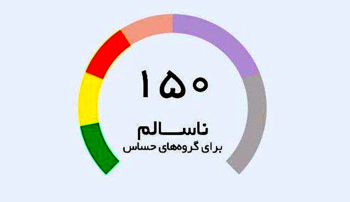 اعلام شاخص آلودگی هوا در شهرهای صنعتی تا ساعت ۱۸ امروز