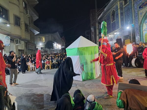 آیین خیمه سوزان در مسجد ابوالفضل قائمشهر