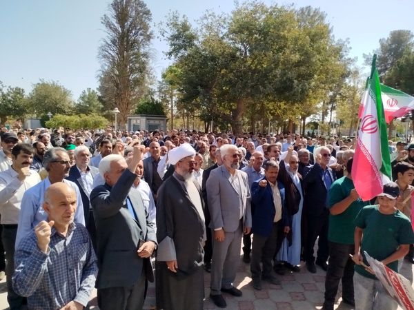 راهپیمایی جمعه خشم باحضور جمعی مردم ولایت مدار ترشیزکهن در کاشمر 