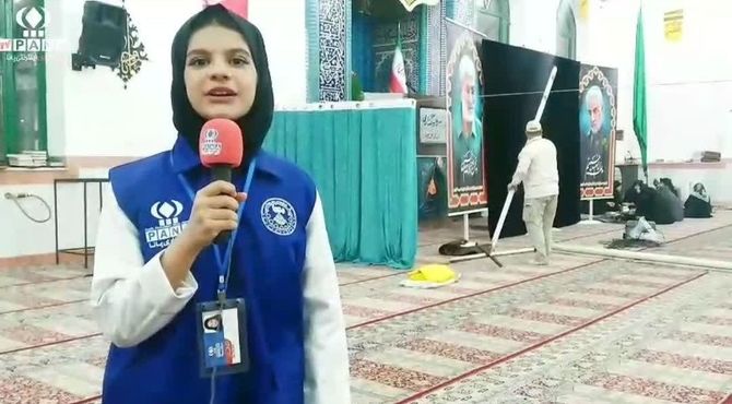 اعتکاف نوجوانان در  مصلی شهر خانببین