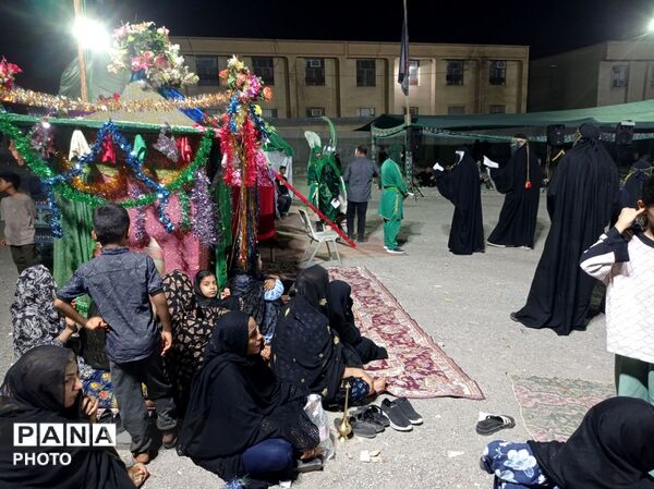 آیین سنتی تعزیه‌خوانی «عروسی شاهزاده قاسم» در محله زرکی میناب