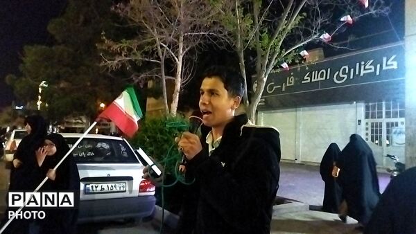 شبی پرنور در بلوار فضل نیشابور 
