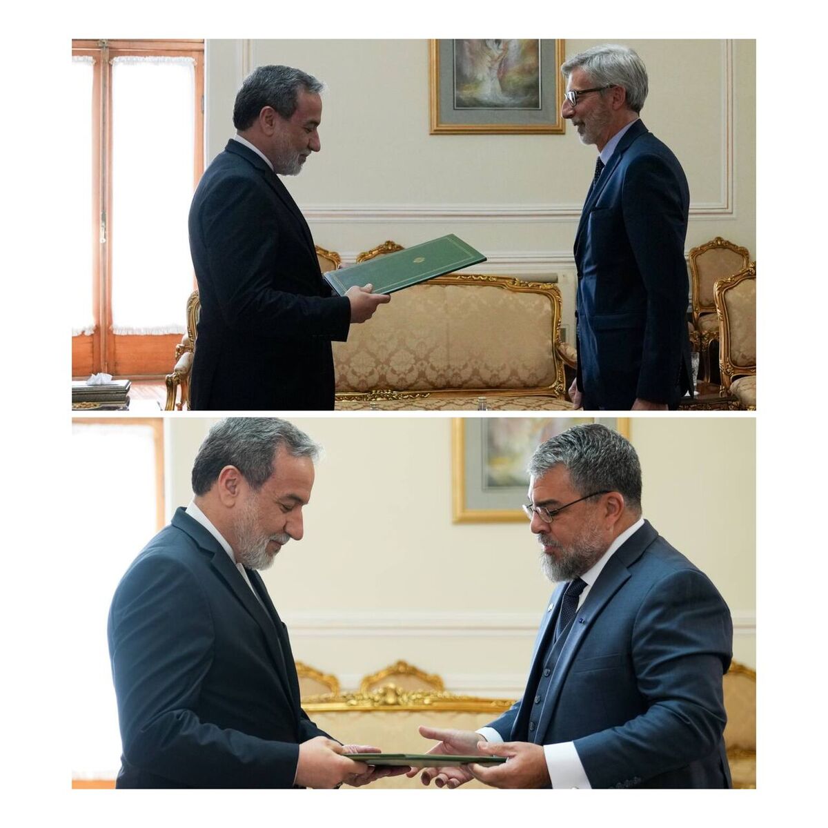 سفرای فرانسه و برزیل رونوشت استوارنامه خود را تقدیم عراقچی کردند