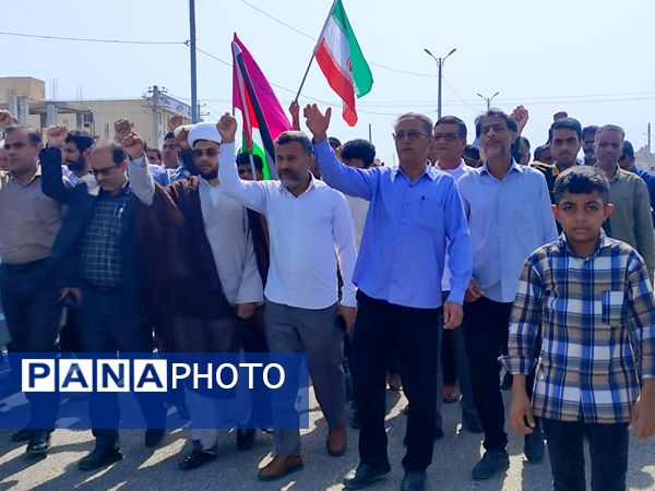 راهپیمایی خشم و نفرت بر علیه رژیم غاصب صهیونیستی در سندرک 