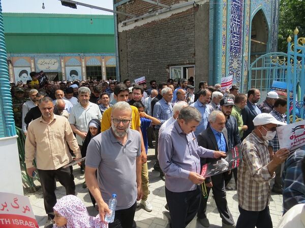 حضور پرشور مردم شهرستان بجنورد در راهپیمایی حمایت از غزه 
