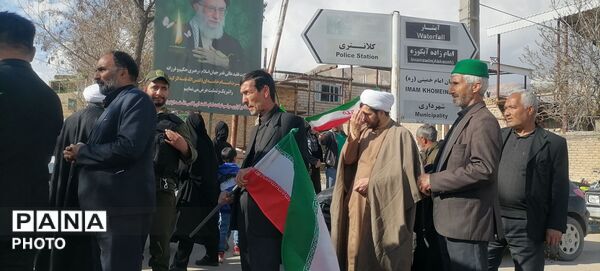 حرکت دسته سینه زنی و گرامیداشت چهلم امام شهید در شهربار نیشابور 