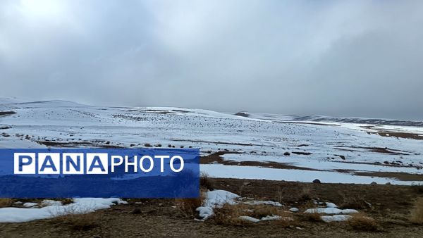 بارش برف زمستانی در روستای برزنون شهرستان نیشابور