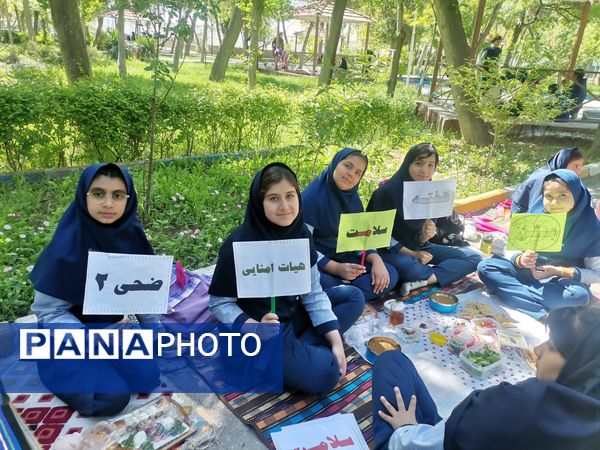 اردوی صبحانه سلامت مدرسه دخترانه ضحی۲ در پارک جنگلی شیروان
