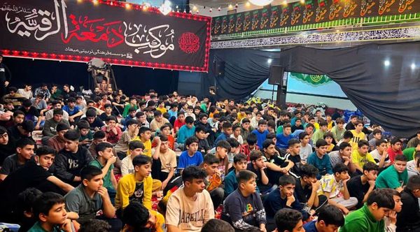 مراسم اعتکاف دانش‌آموزی در اولین روز اعتکاف در ساوجبلاغ