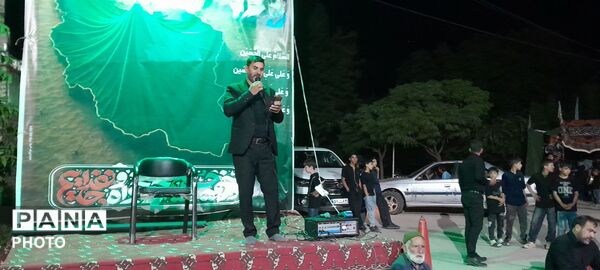 عزاداری و زنجیر زنی  شب هفتم ماه محرم در حسینیه شهدای شهر بار  