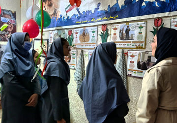برپایی نمایشگاه دهه فجر در مدارس ناحیه ۲ کرمانشاه