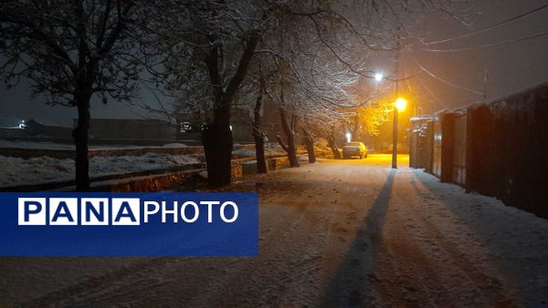 شبی برفی در نیشابور 