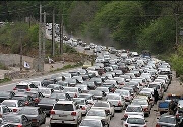ترافیک سنگین در جاده‌های شمالی